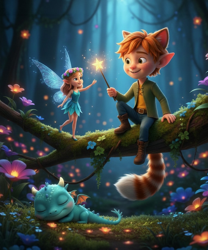 The magical inhabitants of Kittelfdora gathered in the forest