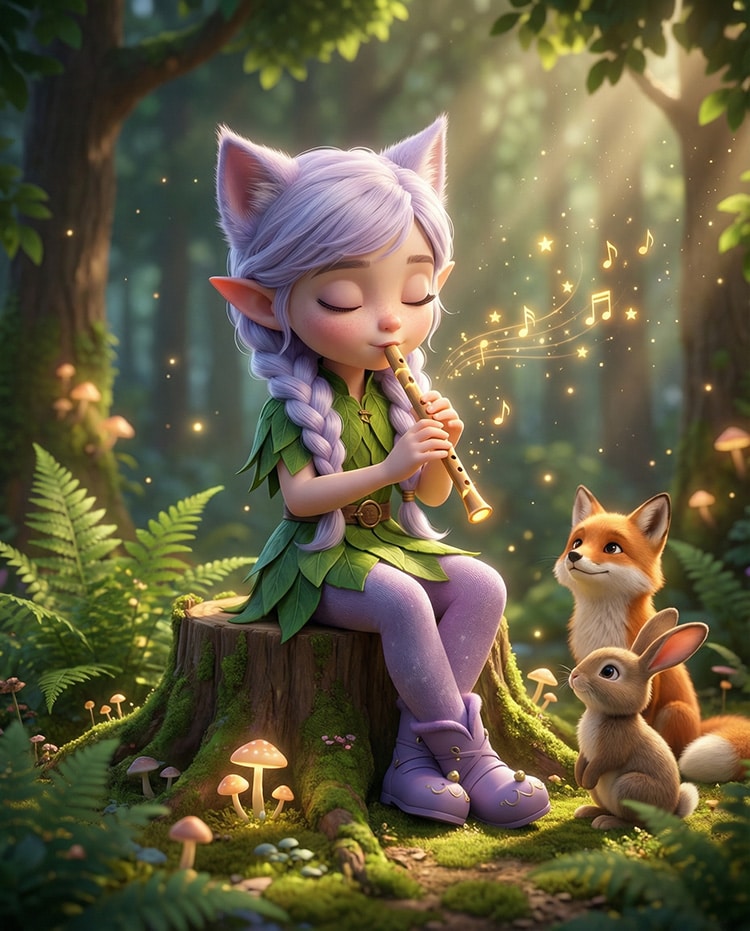 Miri Kittelfdora the Elf Cat character