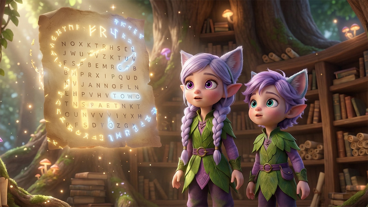 Miri and Ori in the library