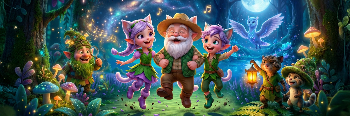Kittelfdorians gathering in the Magical Forest